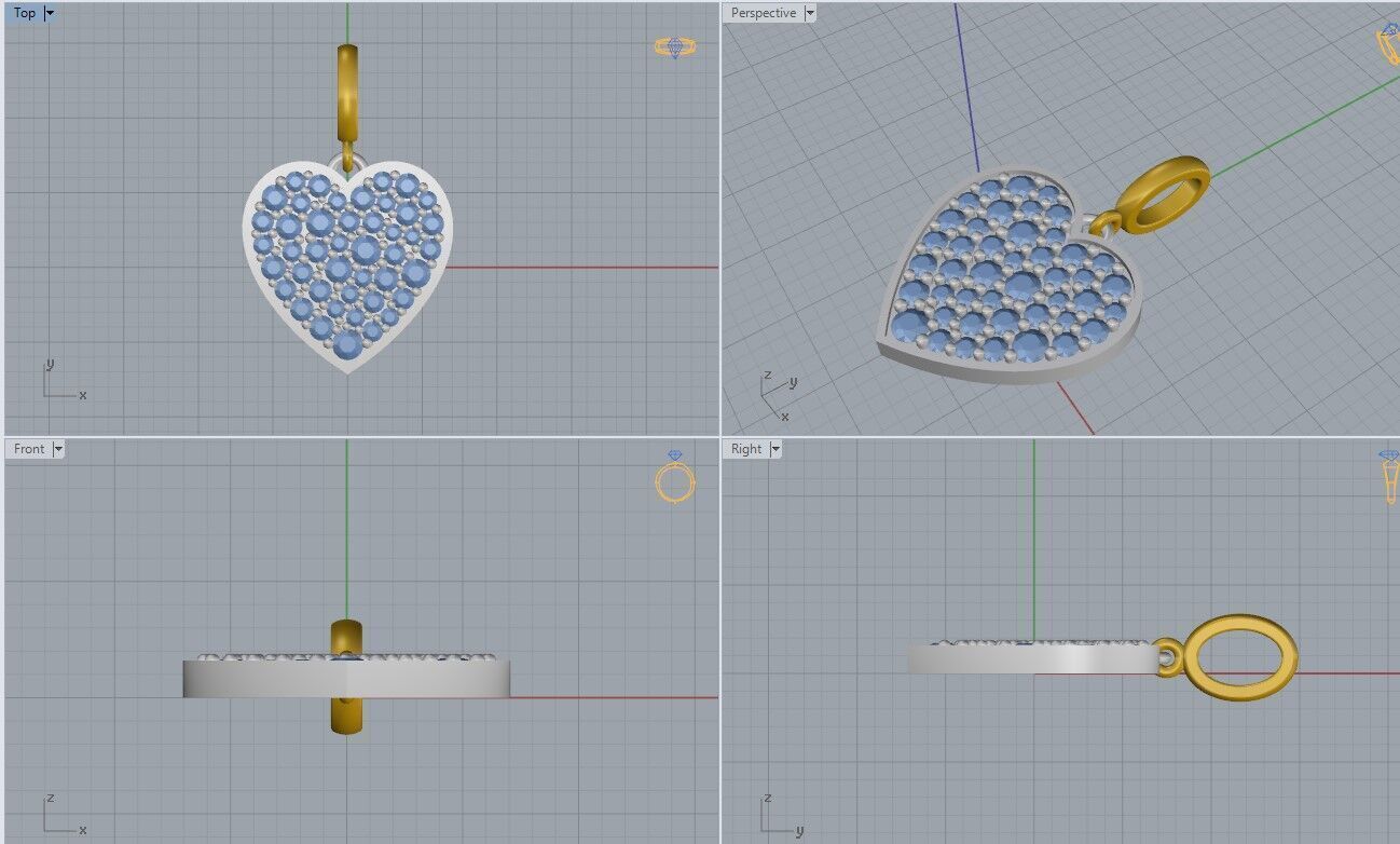 Heart Pendant 3D print model_5