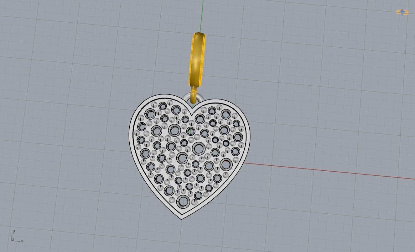 Heart Pendant 3D print model_14
