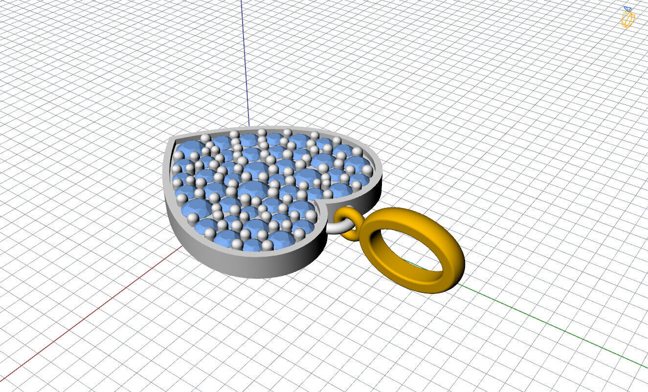 Heart Pendant 3D print model_13