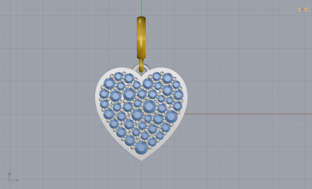 Heart Pendant 3D print model_7