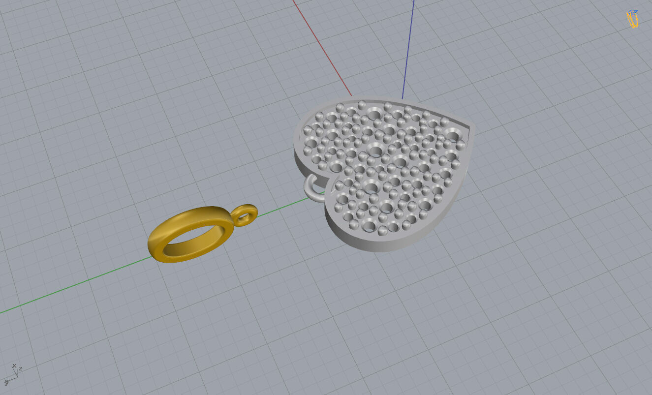 Heart Pendant 3D print model_6