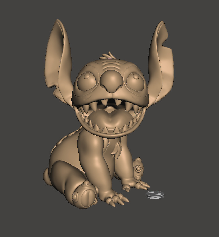 Lilo and Stitch - Stitch piggy bank  - alcancilla de stich 3D print model_1