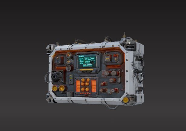 sci-fi electronic module 3D print model_1