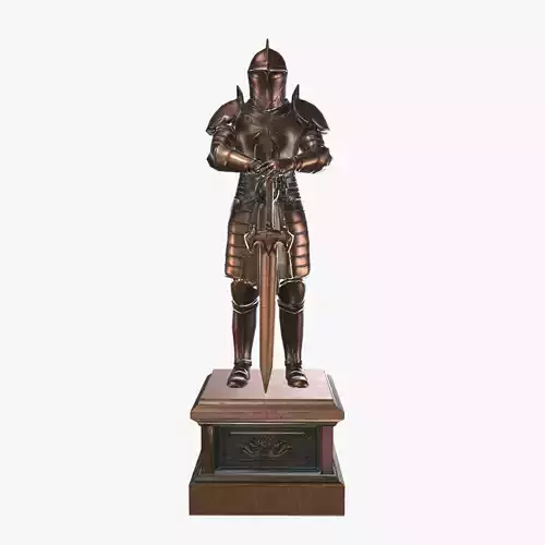 Statue 01 Low-poly 3D model