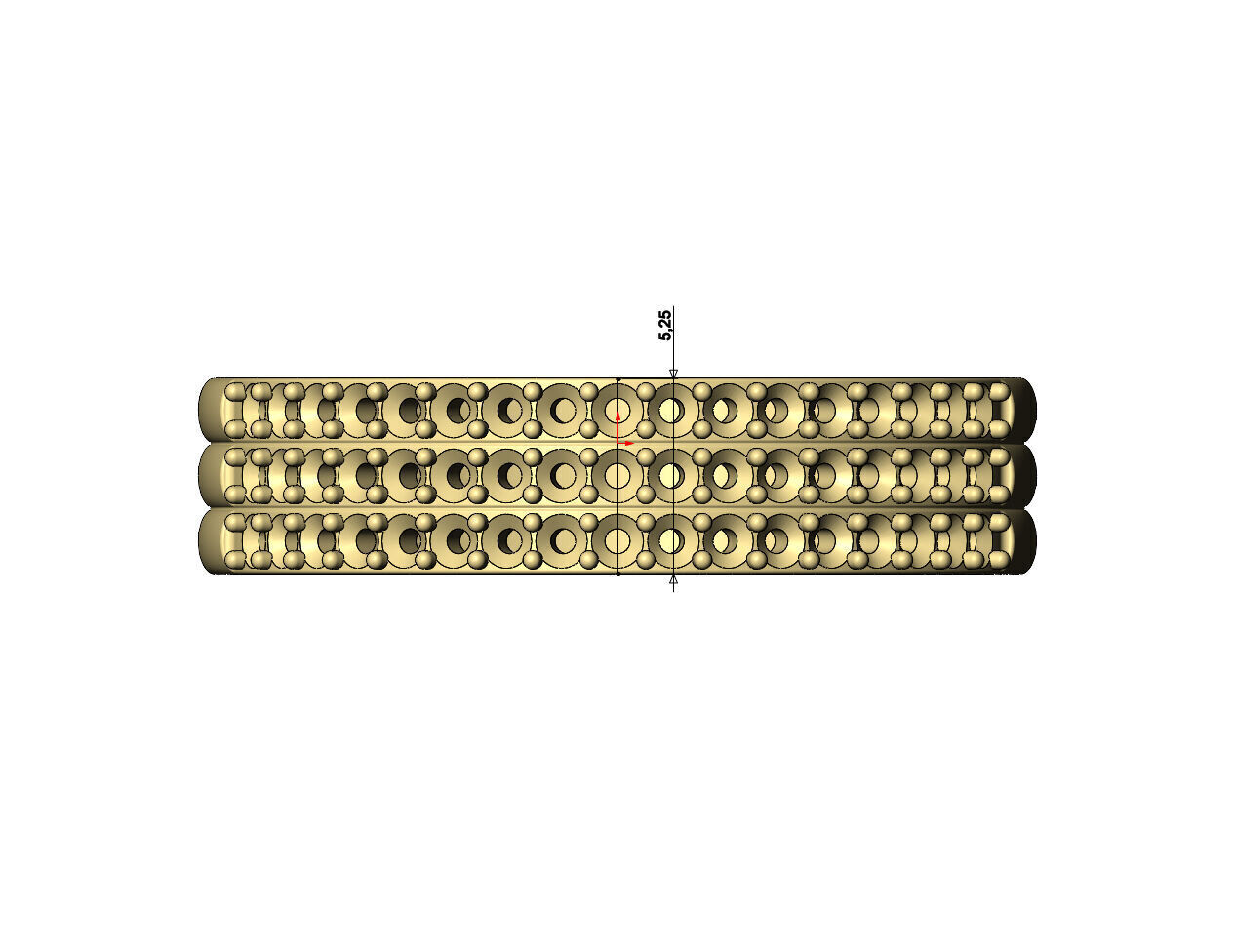 Triple simple half eternity diamond stacker band US sizes 7to10 3D print model_7