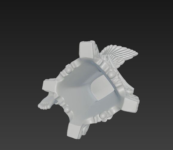 3D Printable BaroqueRococo Style Baby Angel Statue 3D model_14