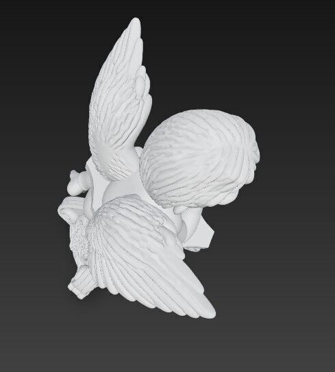 3D Printable BaroqueRococo Style Baby Angel Statue 3D model_7