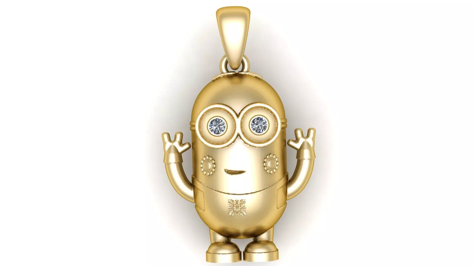 Designer cartoon pendant 3D print model