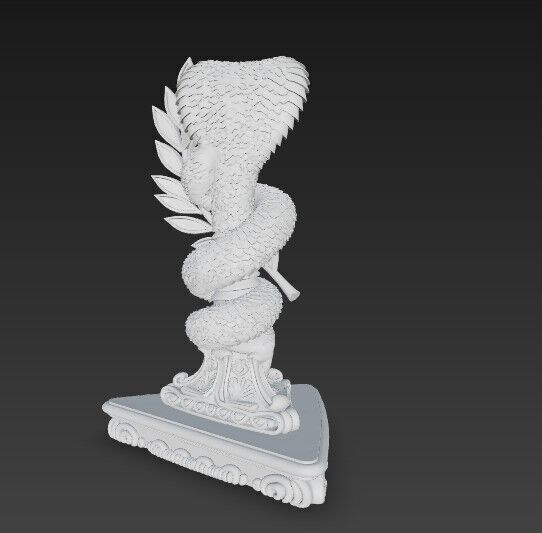 3D Printable Ancient Medical and Health Symbol Statue  3D model_10