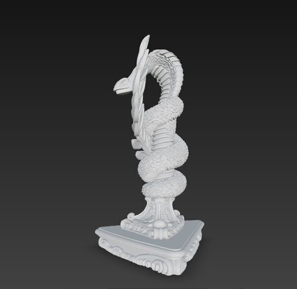 3D Printable Ancient Medical and Health Symbol Statue  3D model_3
