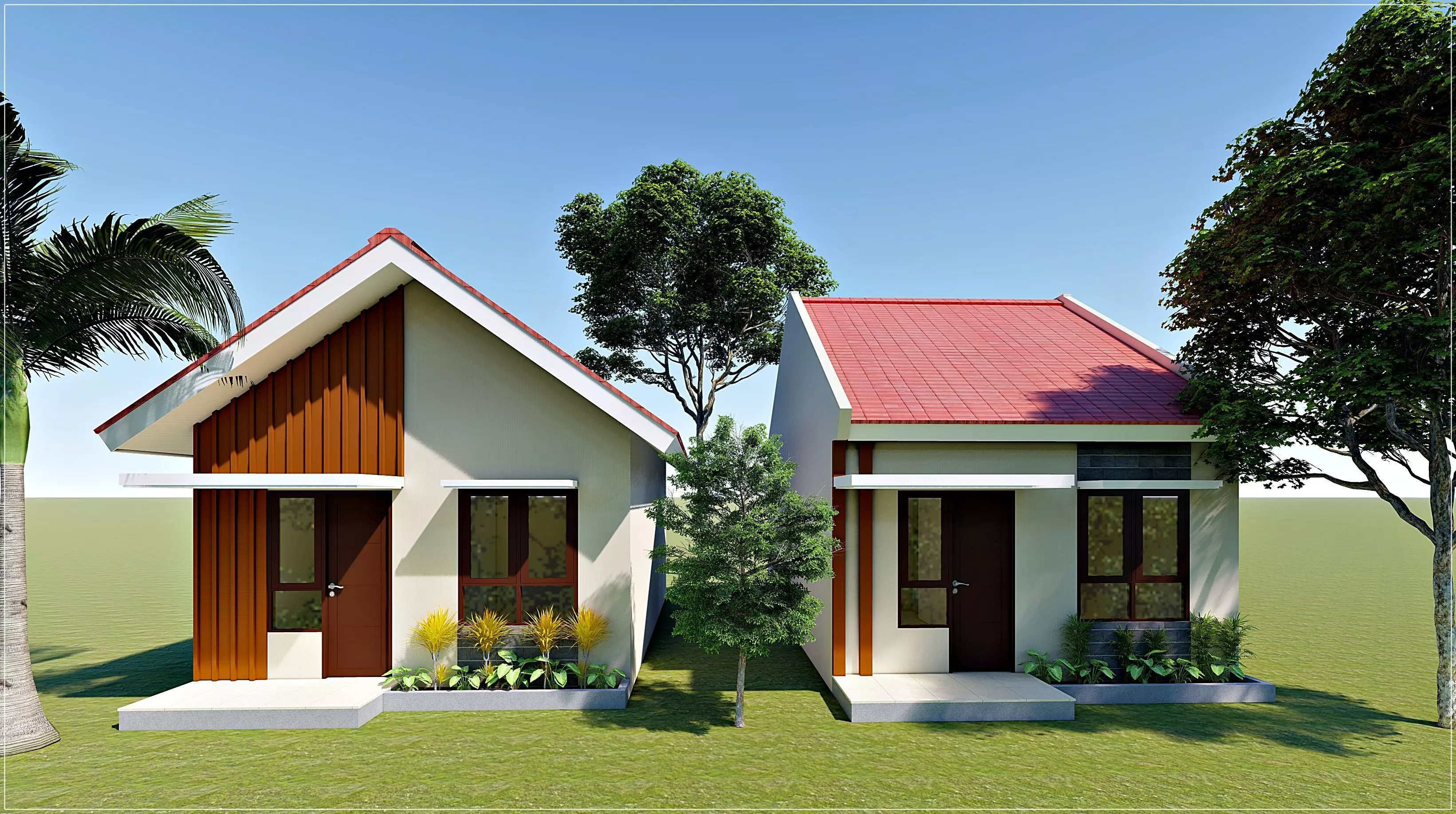Small tropical house Free low-poly 3D model