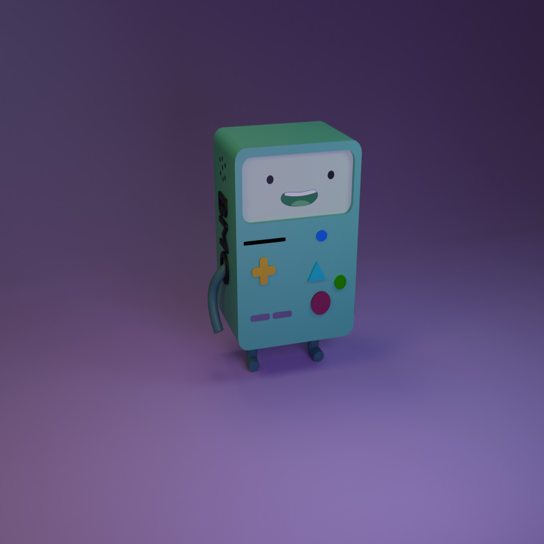 BMO Cute Retro Game Console Robot  3D model_3