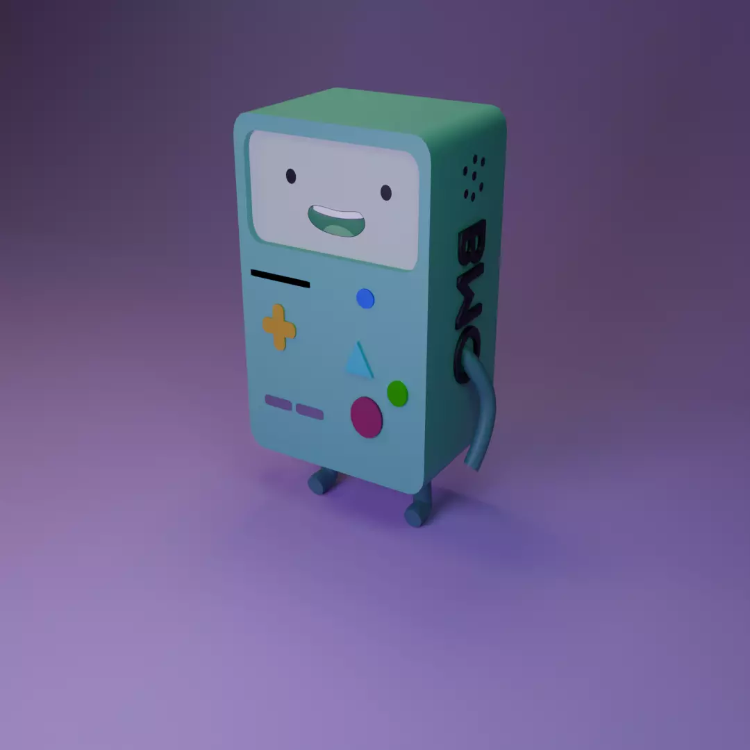 BMO Cute Retro Game Console Robot  3D model_0