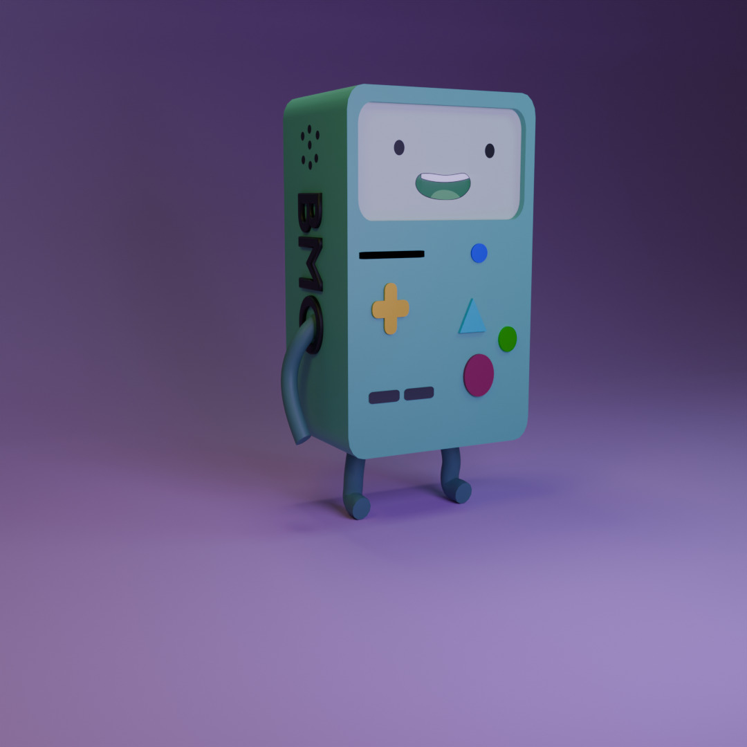 BMO Cute Retro Game Console Robot  3D model_2
