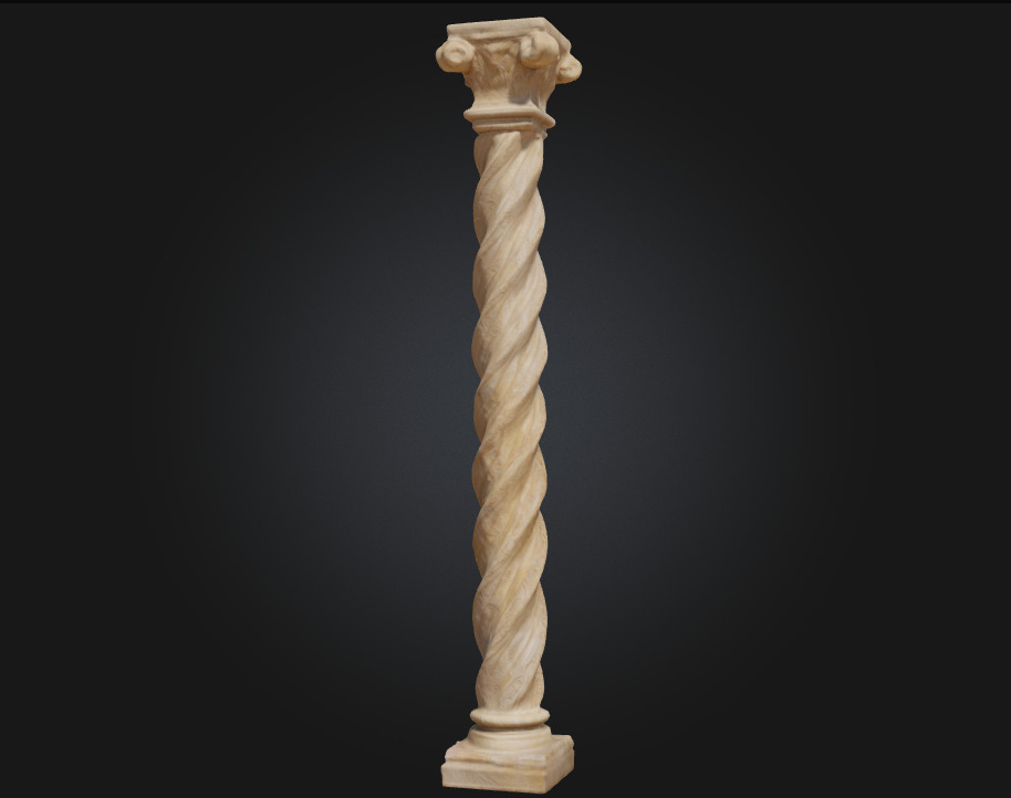 Spiral Majesty Graceful Ascent in Stone Form 3D model_3