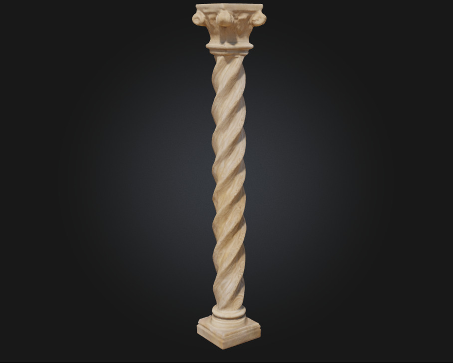 Spiral Majesty Graceful Ascent in Stone Form 3D model_1