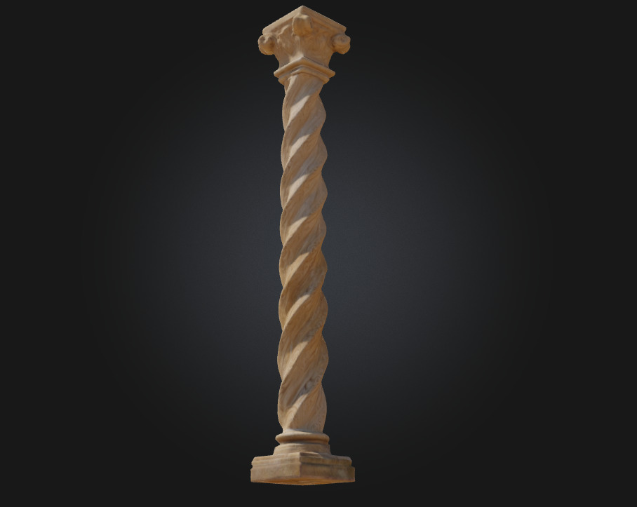Spiral Majesty Graceful Ascent in Stone Form 3D model_6
