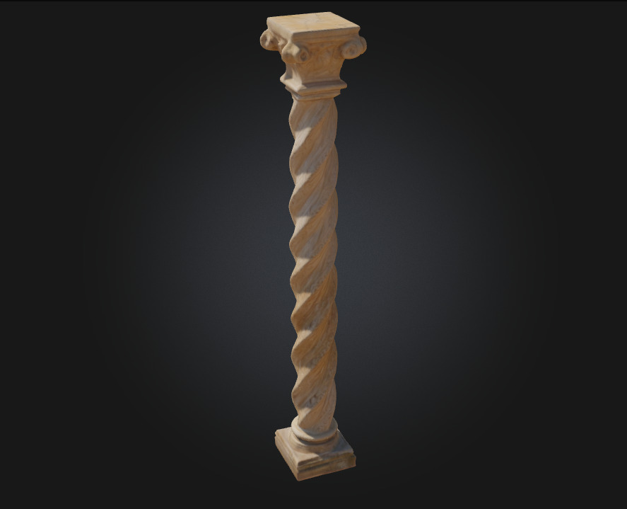 Spiral Majesty Graceful Ascent in Stone Form 3D model_2