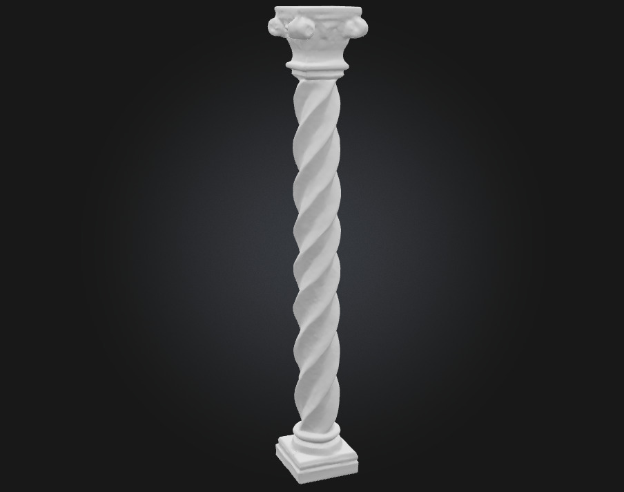 Spiral Majesty Graceful Ascent in Stone Form 3D model_11