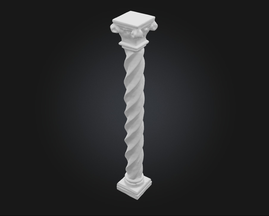 Spiral Majesty Graceful Ascent in Stone Form 3D model_8