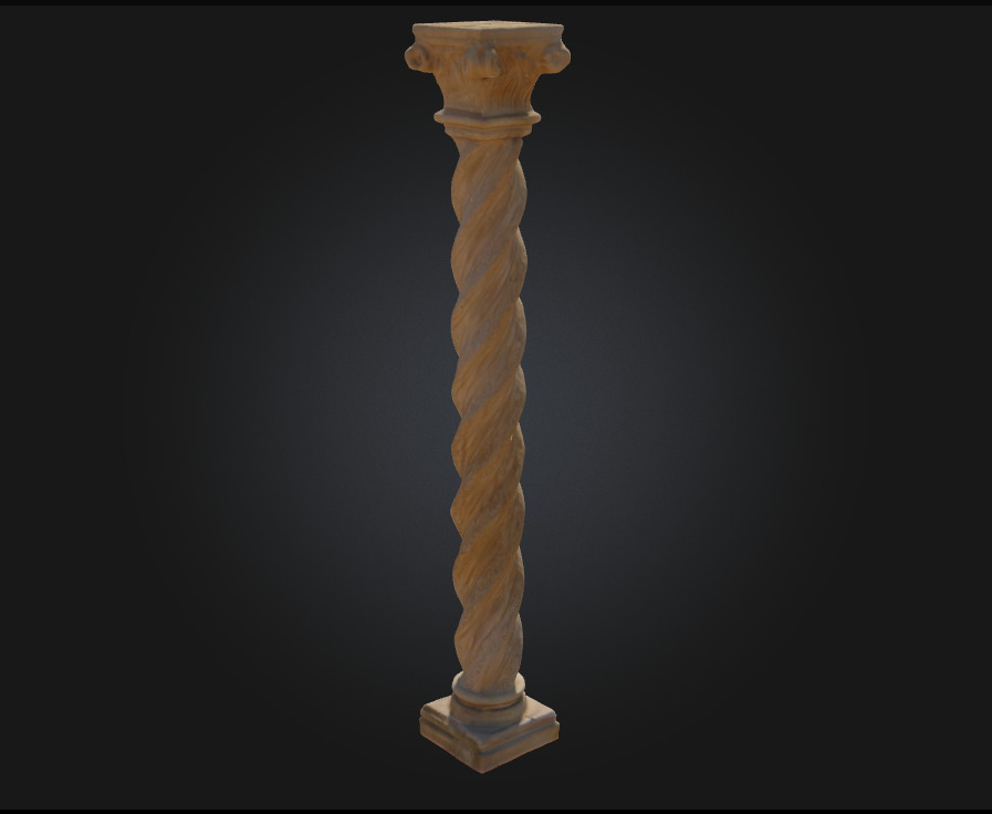 Spiral Majesty Graceful Ascent in Stone Form 3D model_4