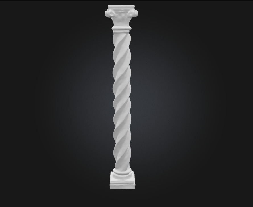 Spiral Majesty Graceful Ascent in Stone Form 3D model_9