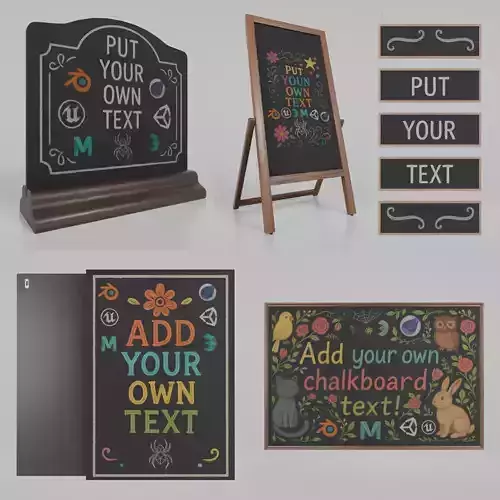 Academic Chalkboard Solutions Set - Customizable Chalkboards