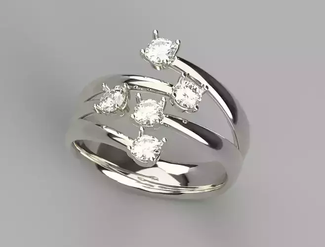 Ring with 5 stones