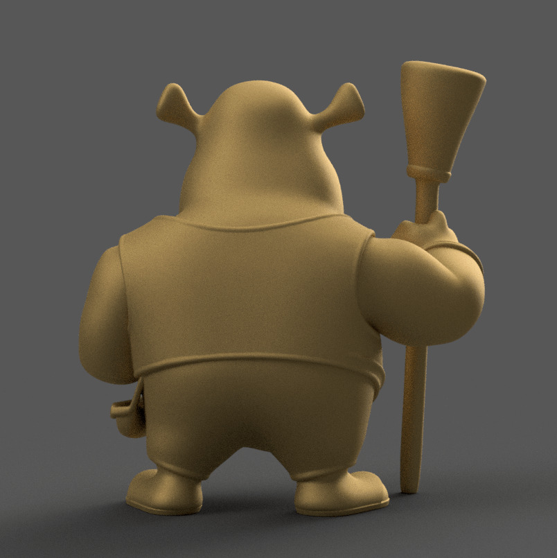Fun Shrek 3D STL File for Unique Home Decor 3D print model_4