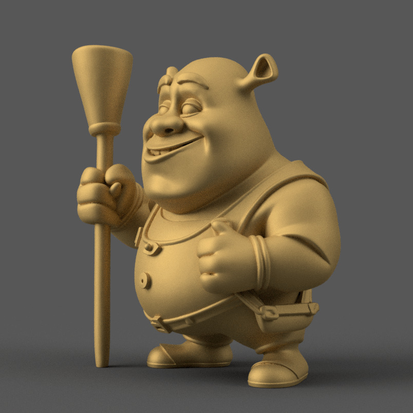Fun Shrek 3D STL File for Unique Home Decor 3D print model_1