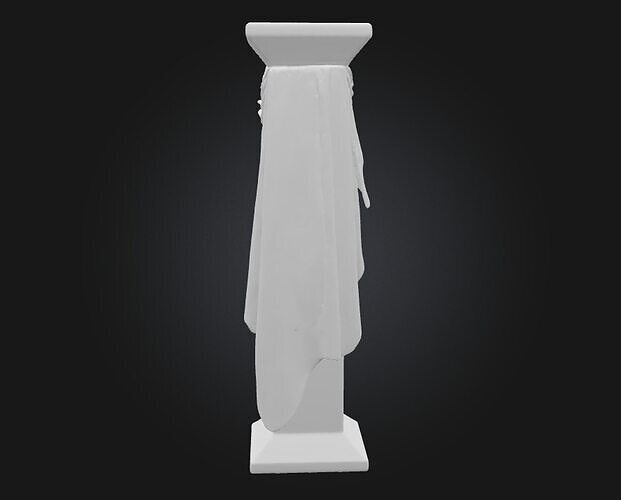 Golden Drape Pedestal  A Regal Stage for Precious Displays 3D model 7