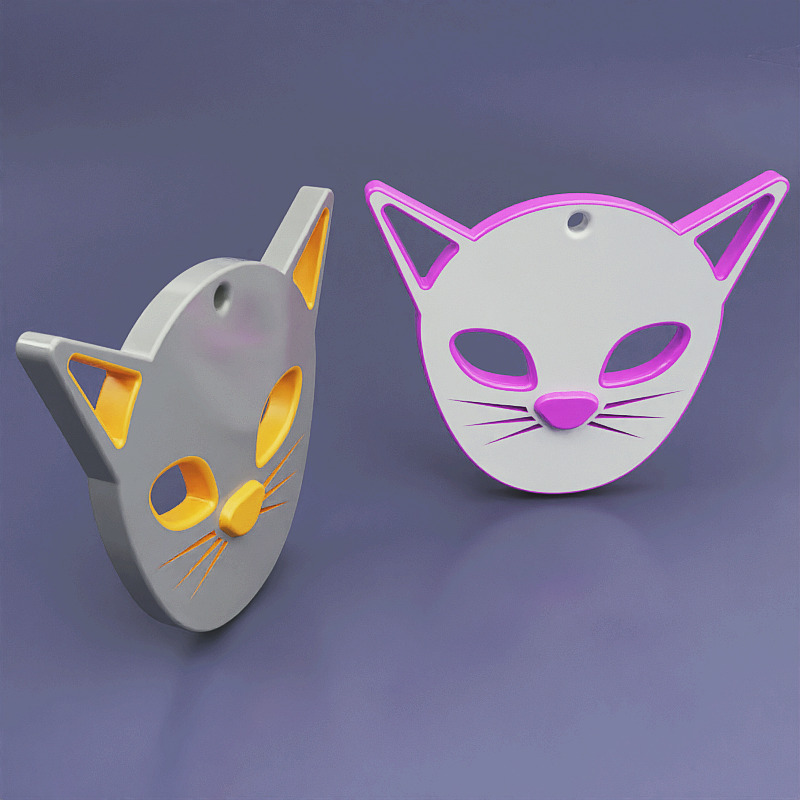 Cool cats keychain 3d printable 3D print model_1