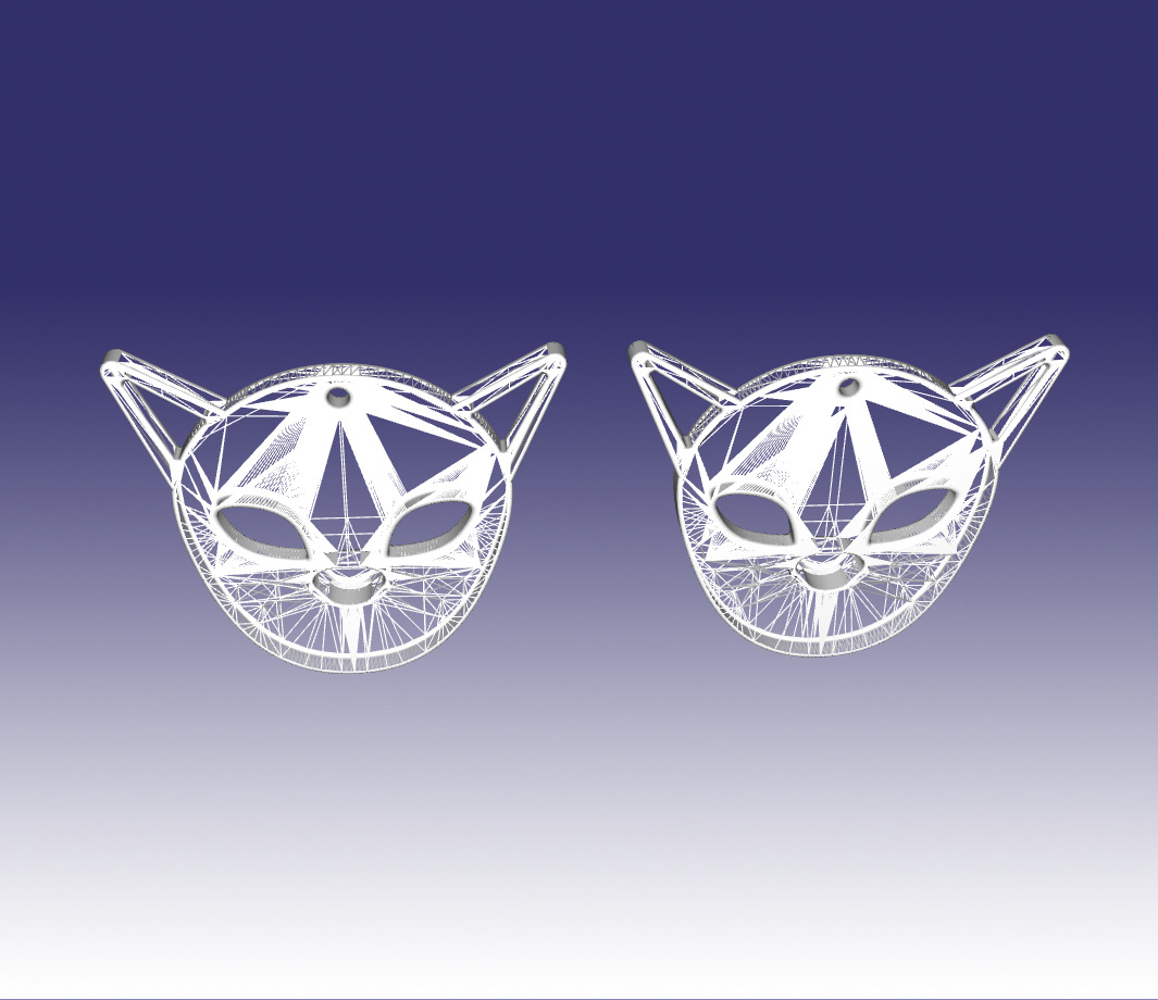 Cool cats keychain 3d printable 3D print model_7