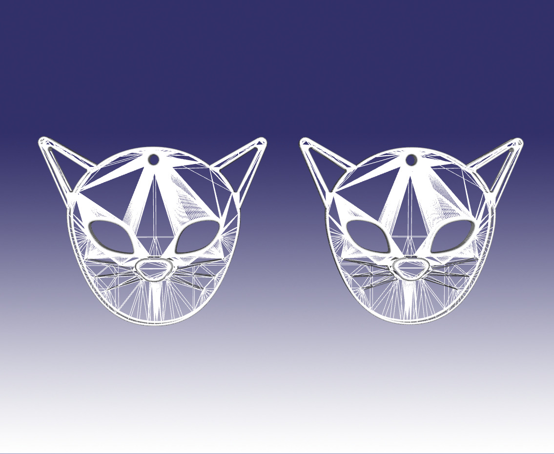 Cool cats keychain 3d printable 3D print model_5