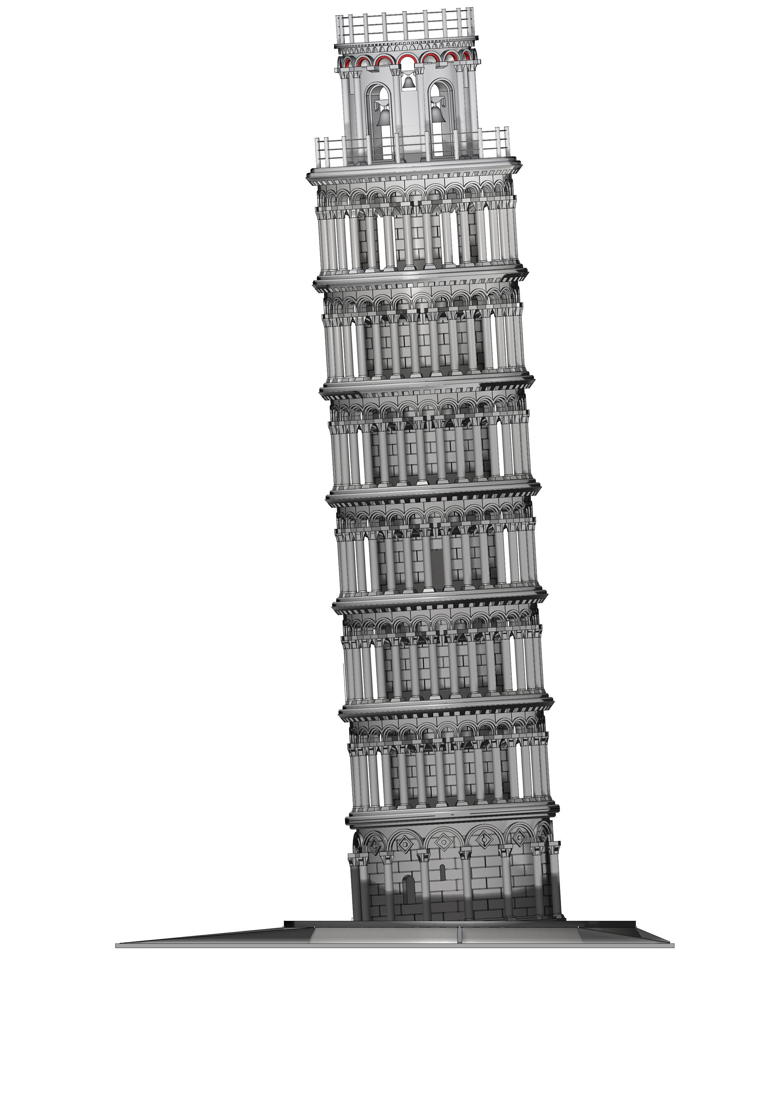 Leaning Tower of Pisa Lamp Souvenir Interior Decoration Gift 3D print model_7
