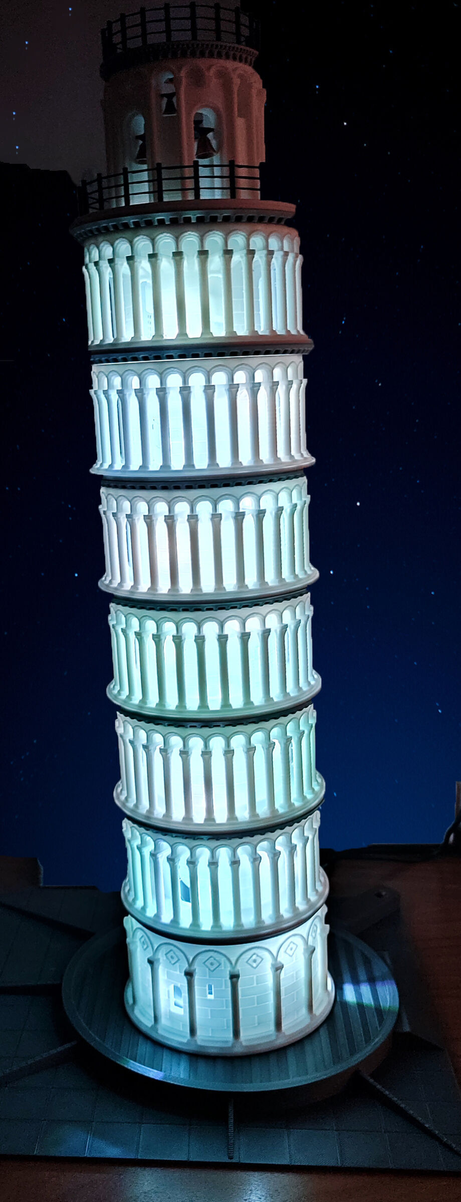 Leaning Tower of Pisa Lamp Souvenir Interior Decoration Gift 3D print model_3