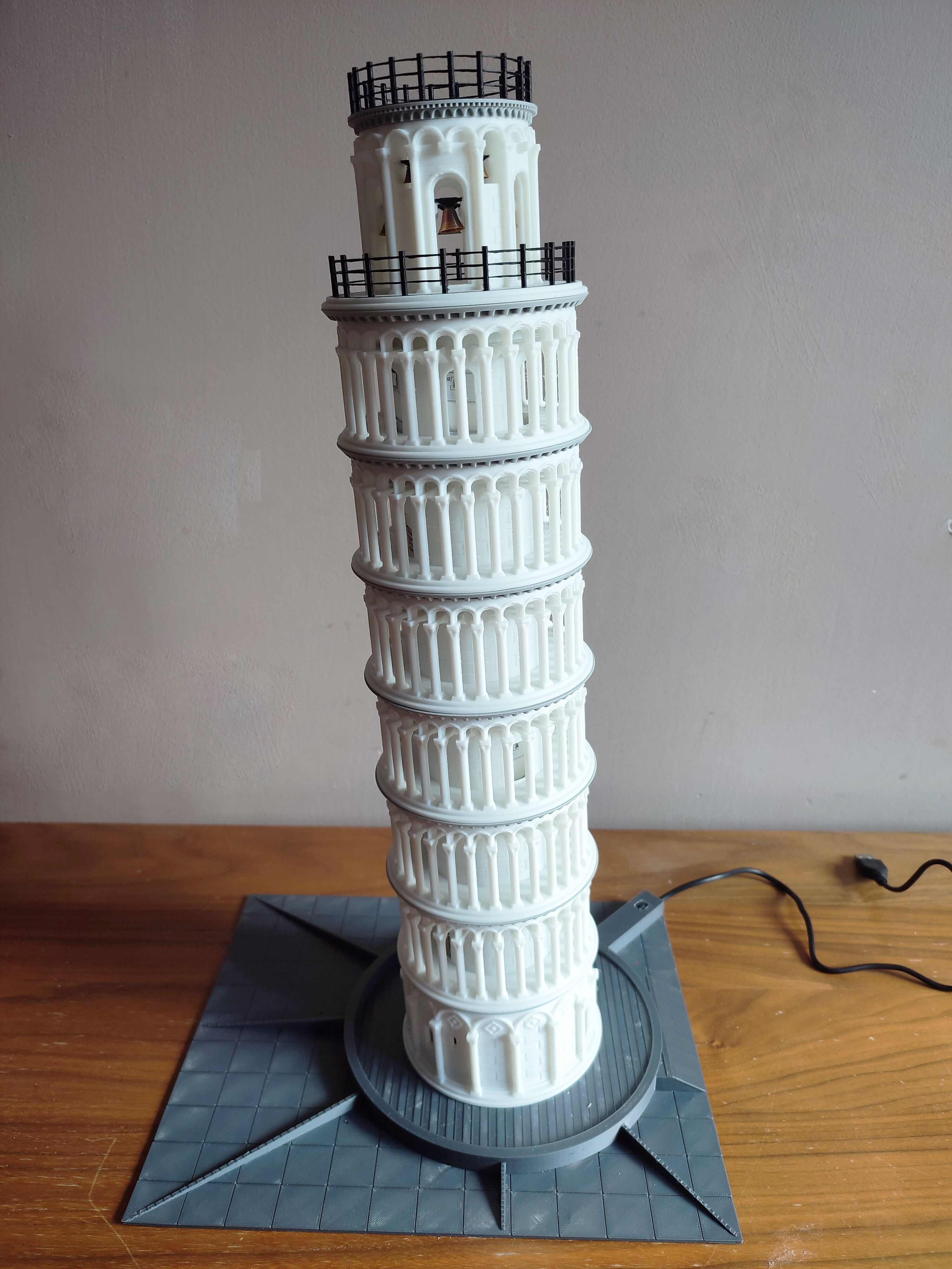 Leaning Tower of Pisa Lamp Souvenir Interior Decoration Gift 3D print model_2