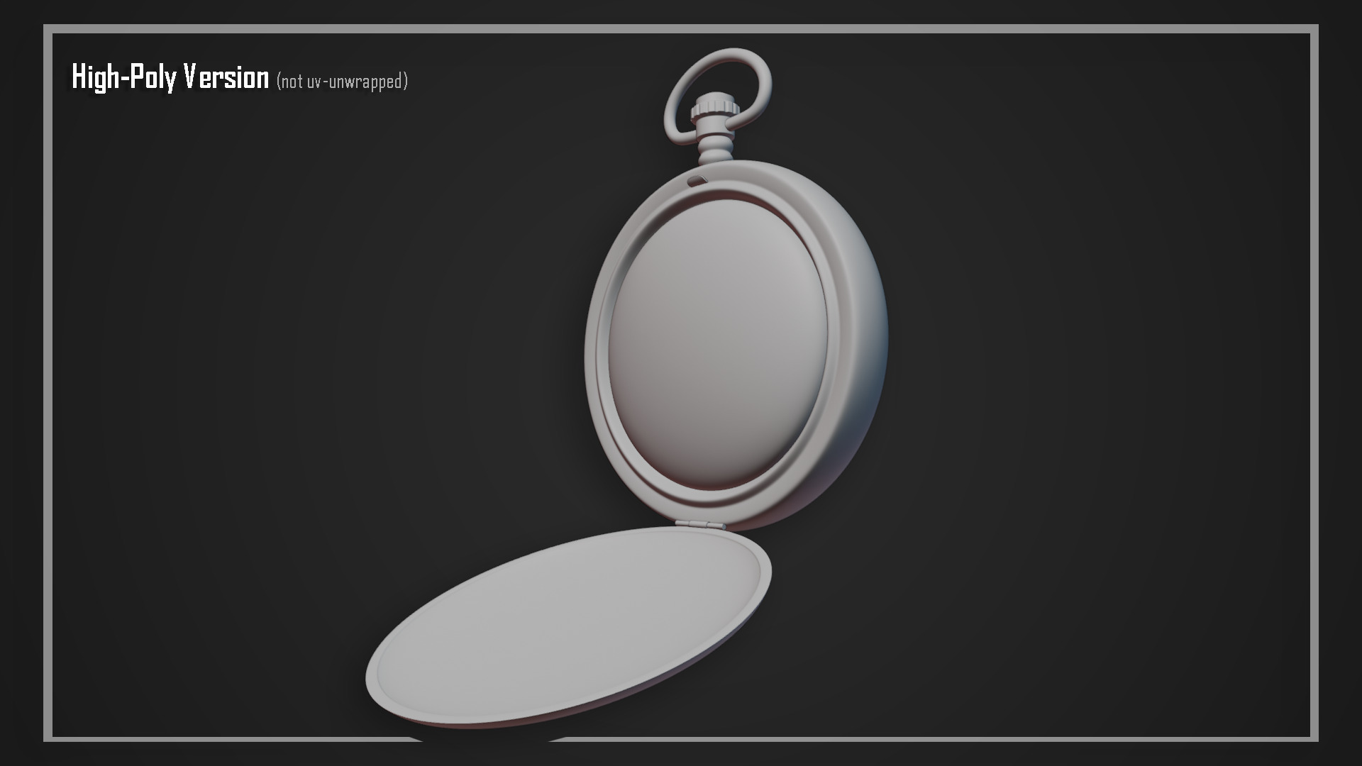 Antique Pocket Watch Low-poly 3D model_17