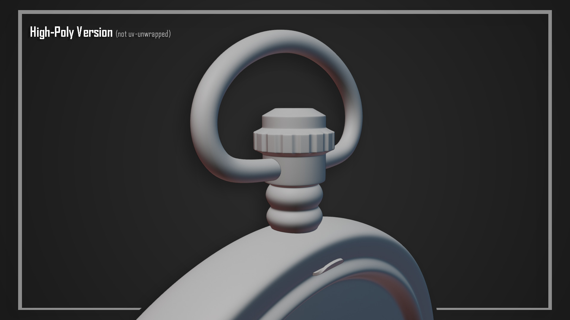 Antique Pocket Watch Low-poly 3D model_16