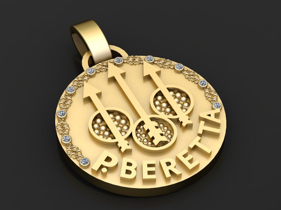 Beretta pendant 3D print model_1