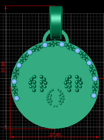 Beretta pendant 3D print model_3