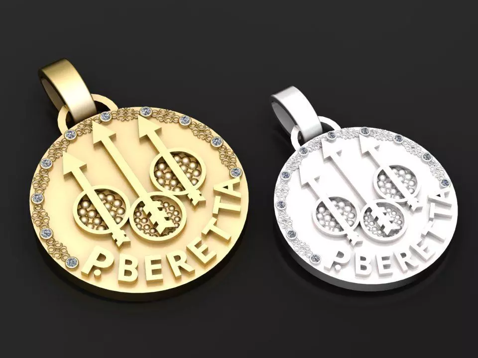 Beretta pendant 3D print model_0