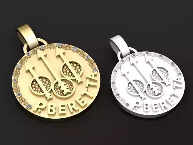 Beretta pendant 3D print model Beretta pendant 3D print model