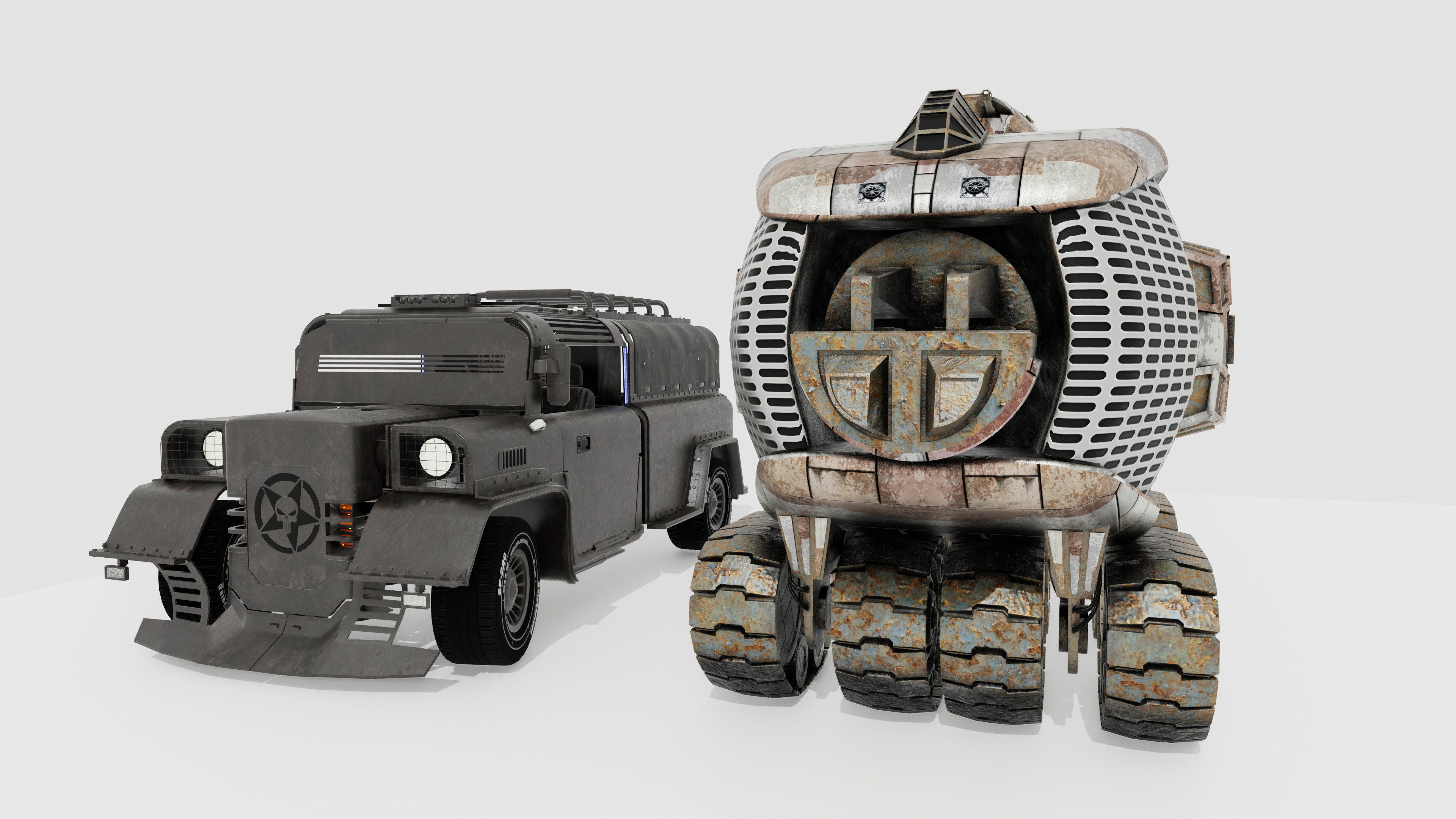 Vehicles Low-poly 3D model_5