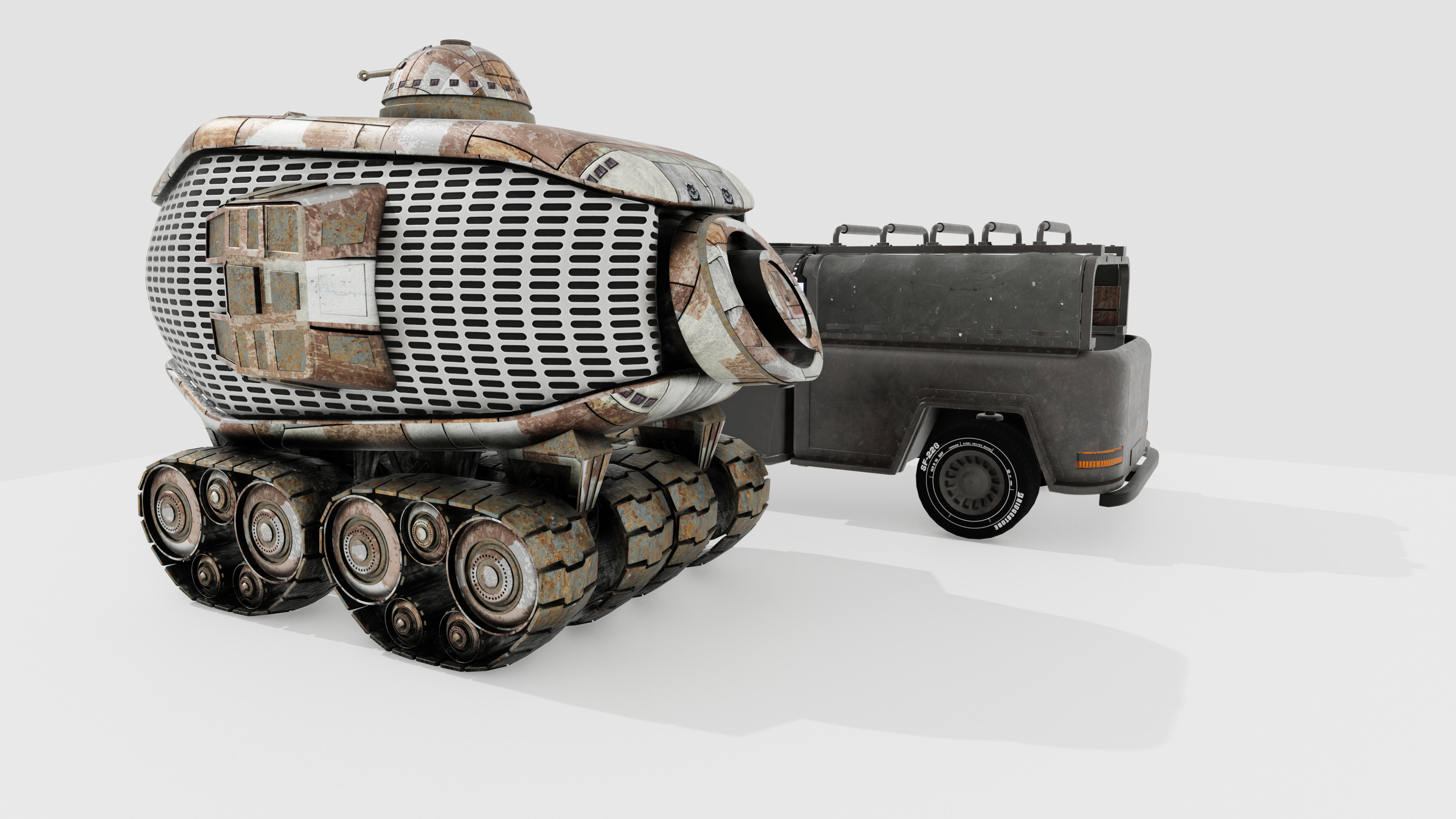Vehicles Low-poly 3D model_3