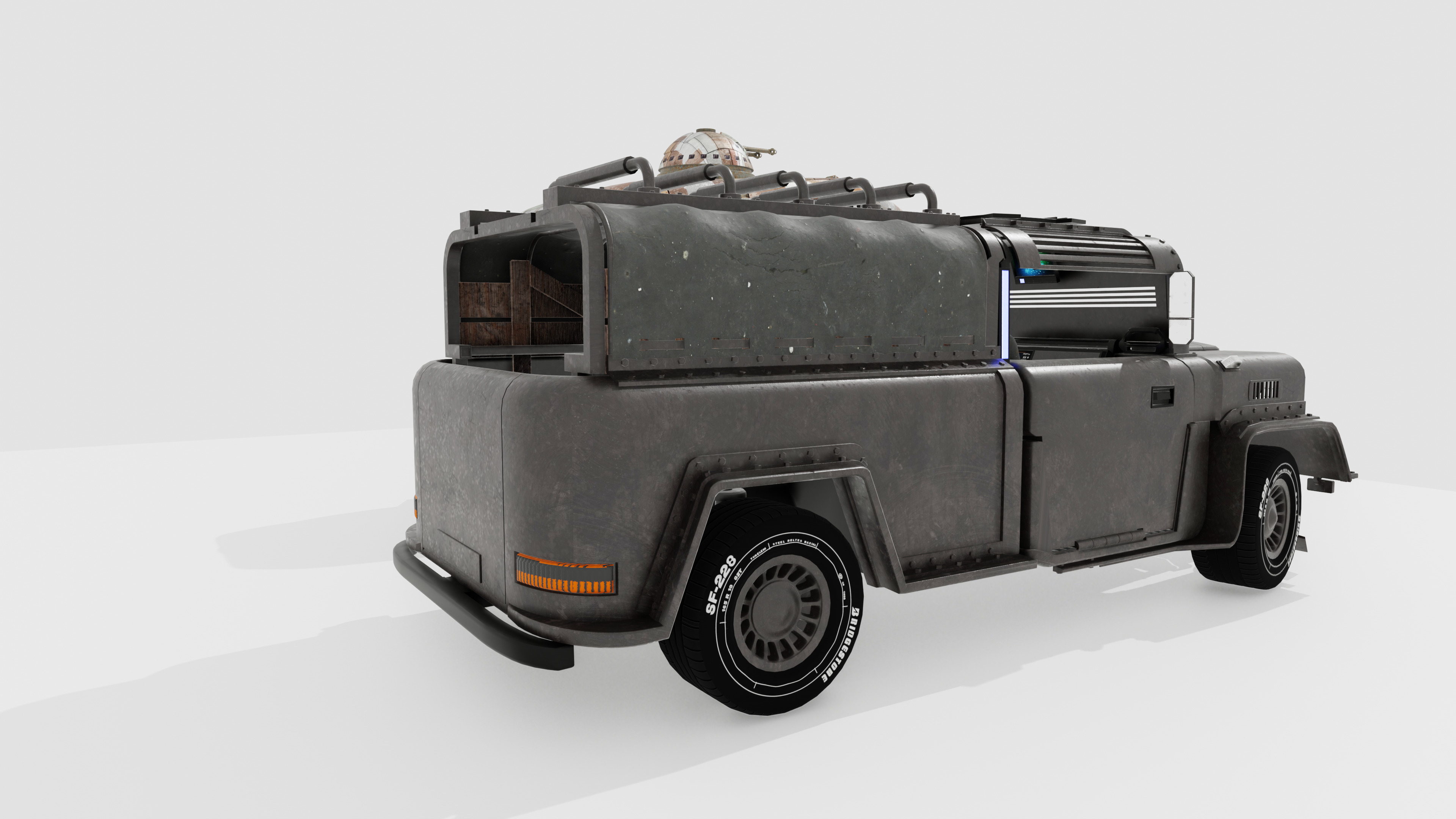 Vehicles Low-poly 3D model_4