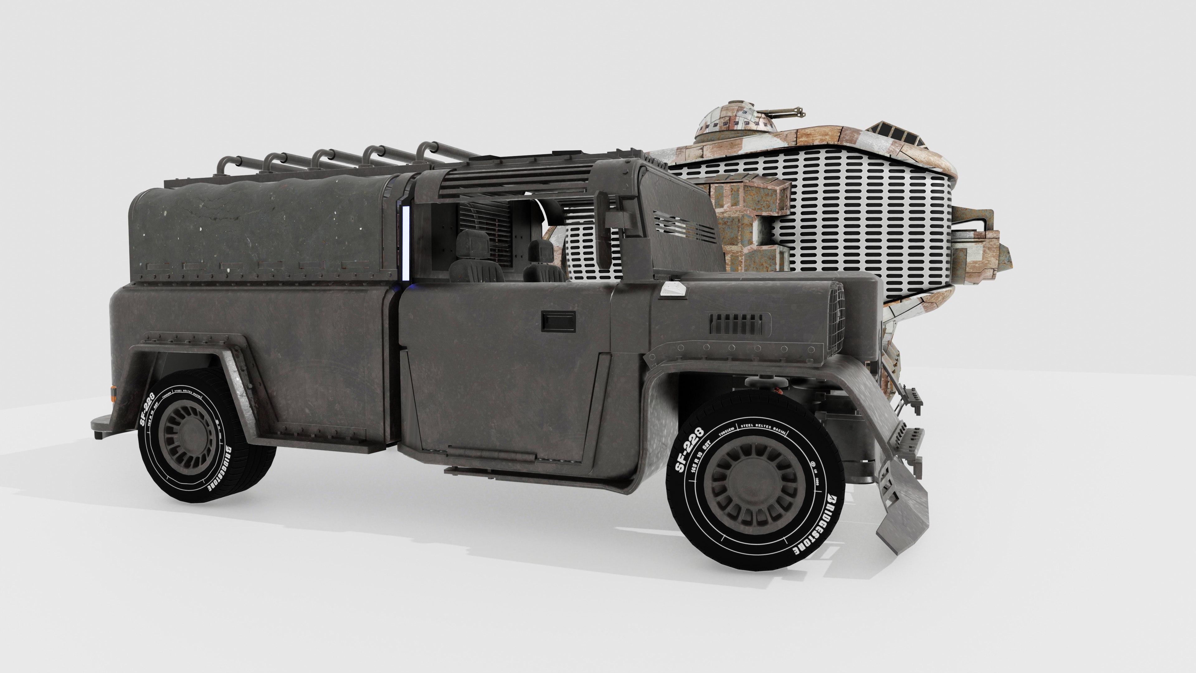 Vehicles Low-poly 3D model_2