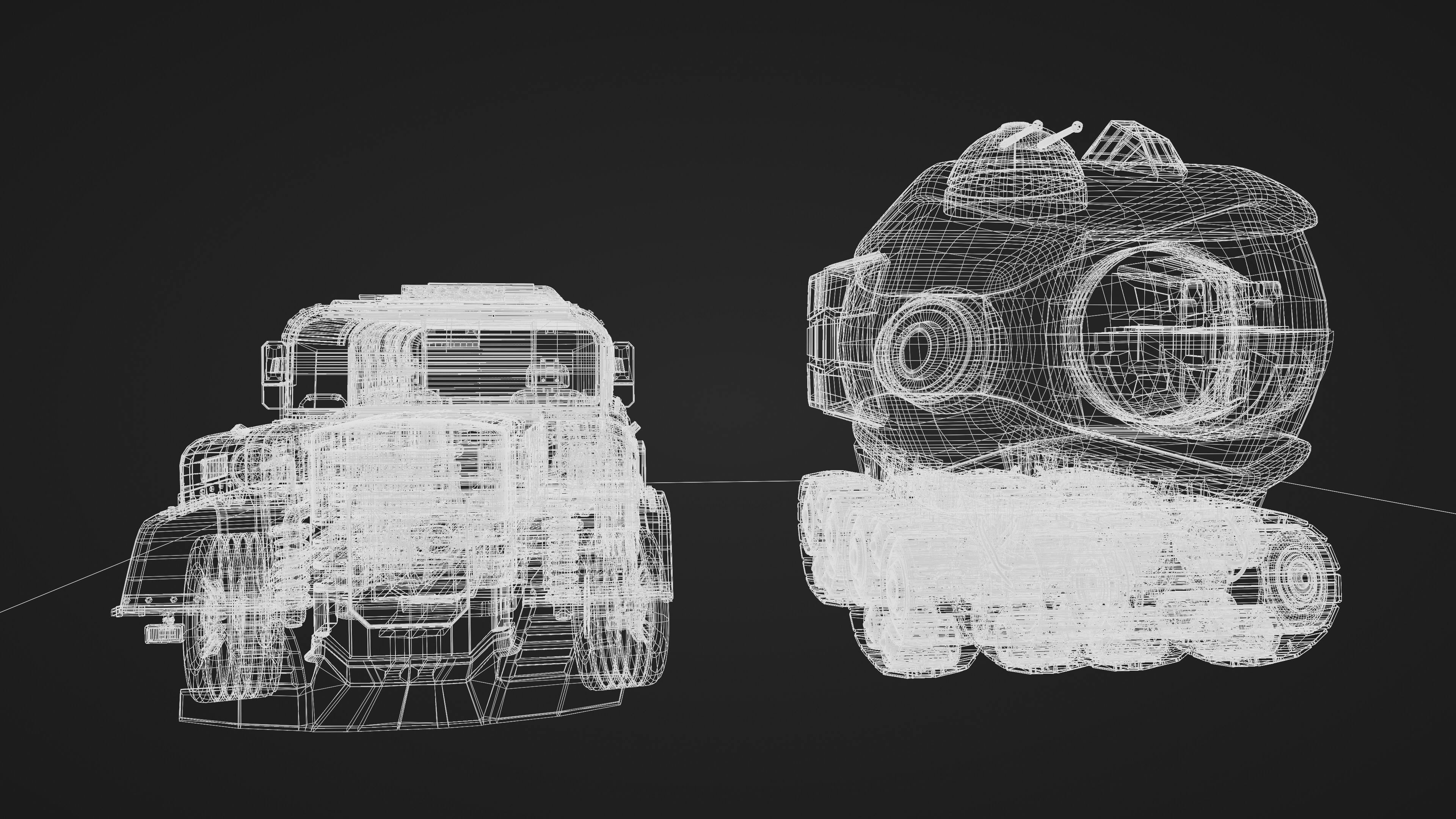 Vehicles Low-poly 3D model_6