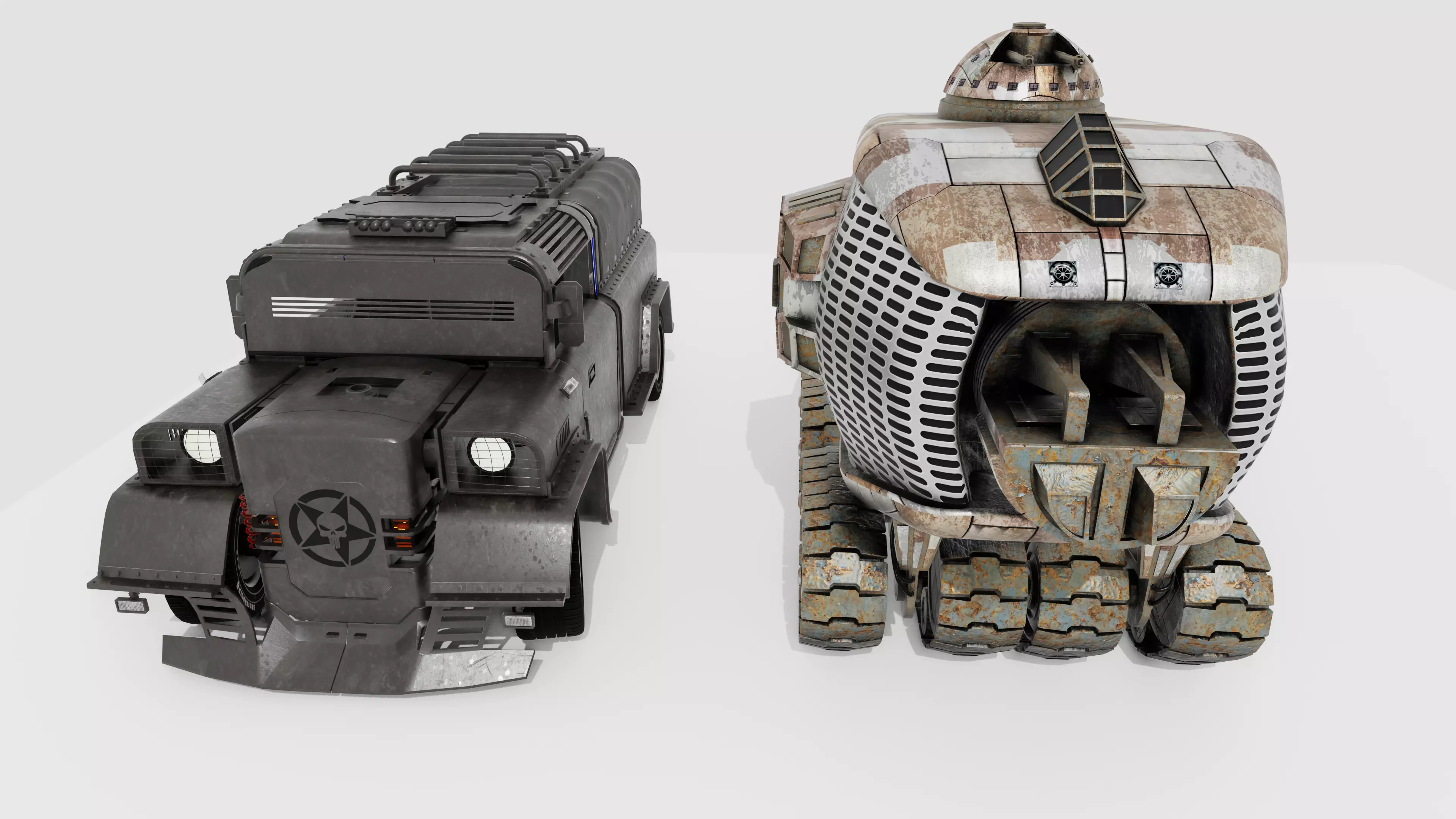 Vehicles Low-poly 3D model_0