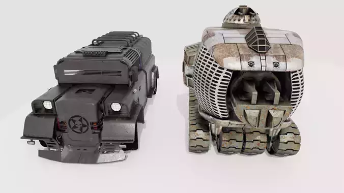 Vehicles Low-poly 3D model